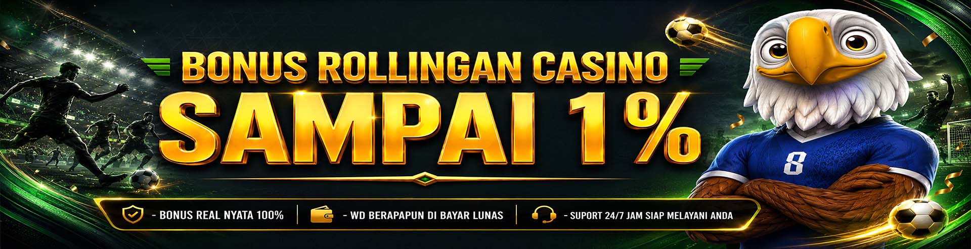 Bonus Rollingan Casino 1%